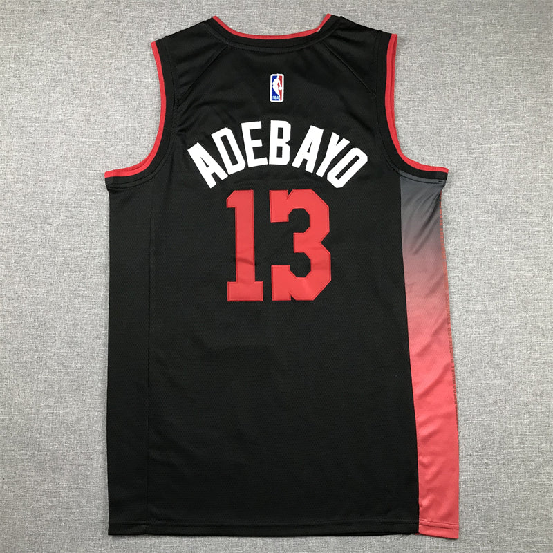 Men's Miami Heat Bam Adebayo #13 Black 2023/24 Swingman Jersey - City Edition