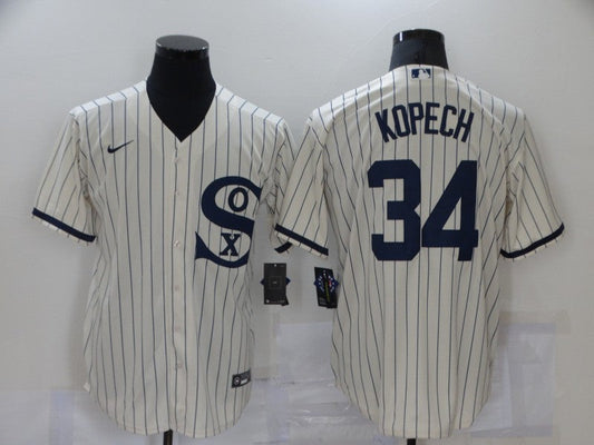 Men's Chicago White Sox Michael Kopech #34 Beige Replica Baseball Jersey