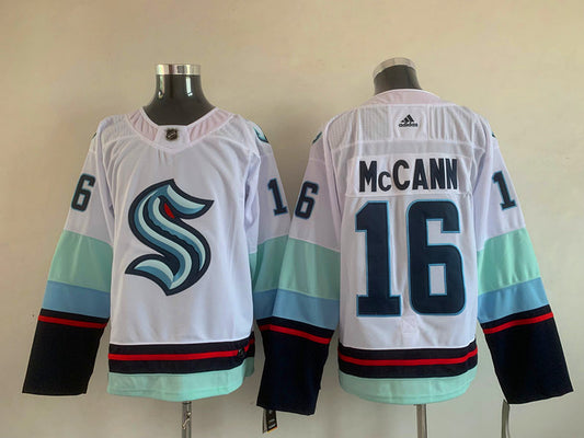 Men's Seattle Kraken Jared McCann #16 White Breakaway Player Jersey