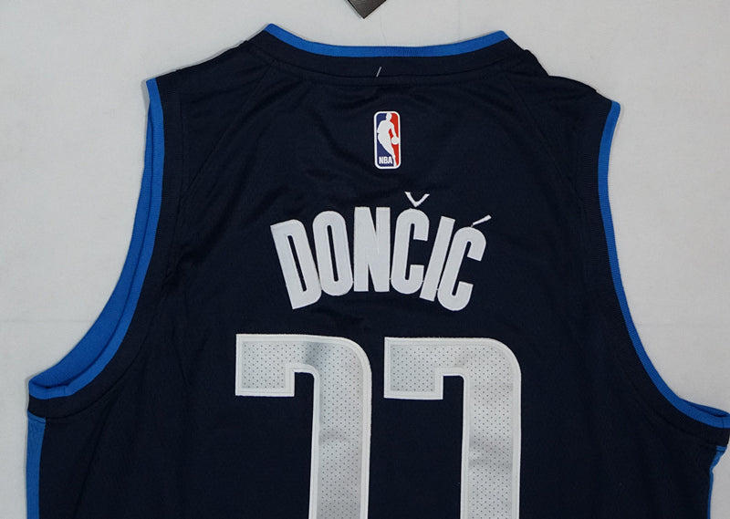 Men's Dallas Mavericks Luka Doncic #77 NBA Replica Jersey - Retro Blue