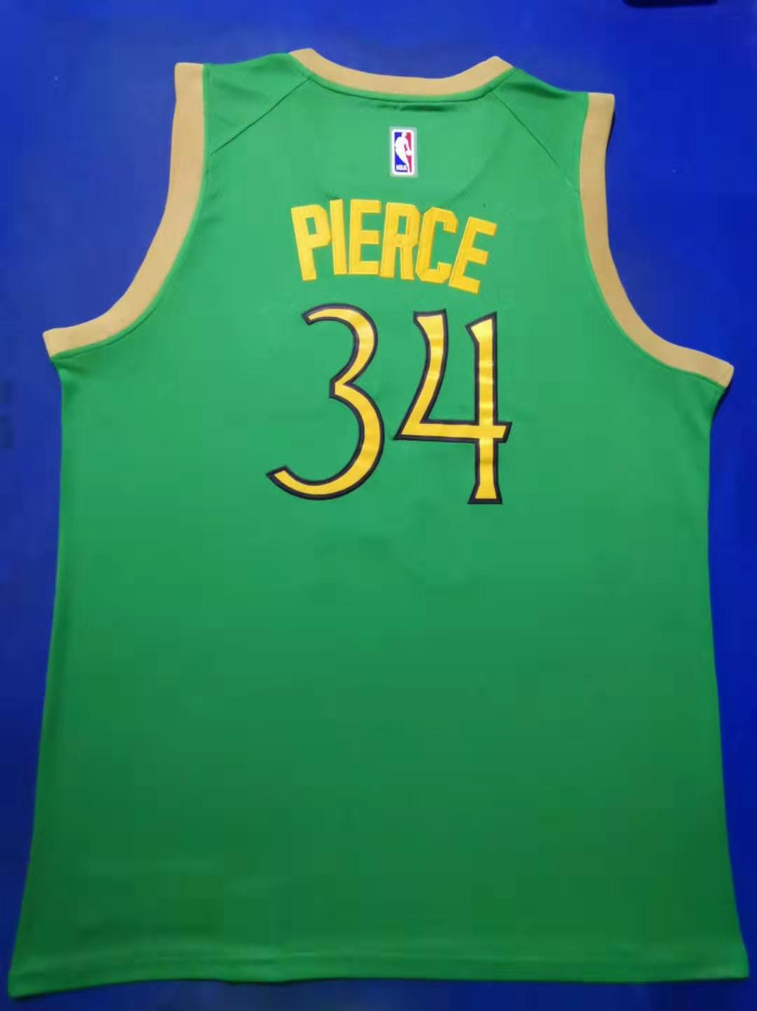 Men's Boston Celtics Paul Pierce #34 NBA Classics Authentic Jersey - Retro Green