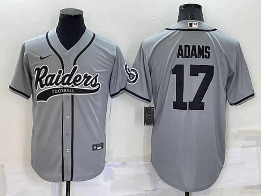 Men's Las Vegas Raiders Davante Adams #17 Gray Game Jersey Joint Edition