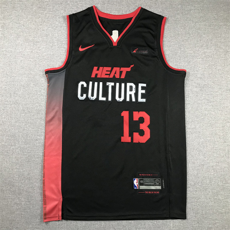 Men's Miami Heat Bam Adebayo #13 Black 2023/24 Swingman Jersey - City Edition