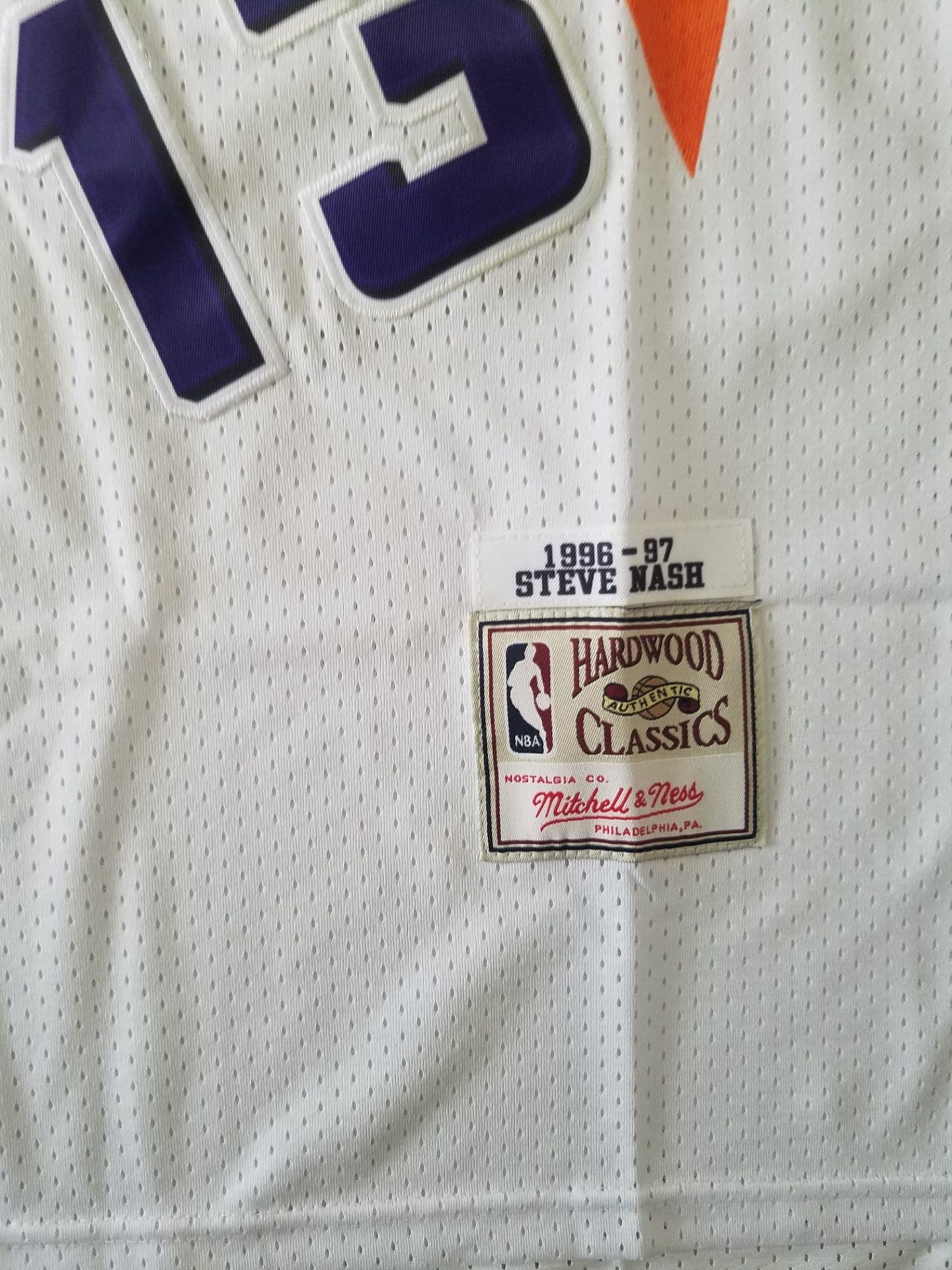 Men's Phoenix Suns Steve Nash #13 White 1996-97 Throwback Stitched Jersey