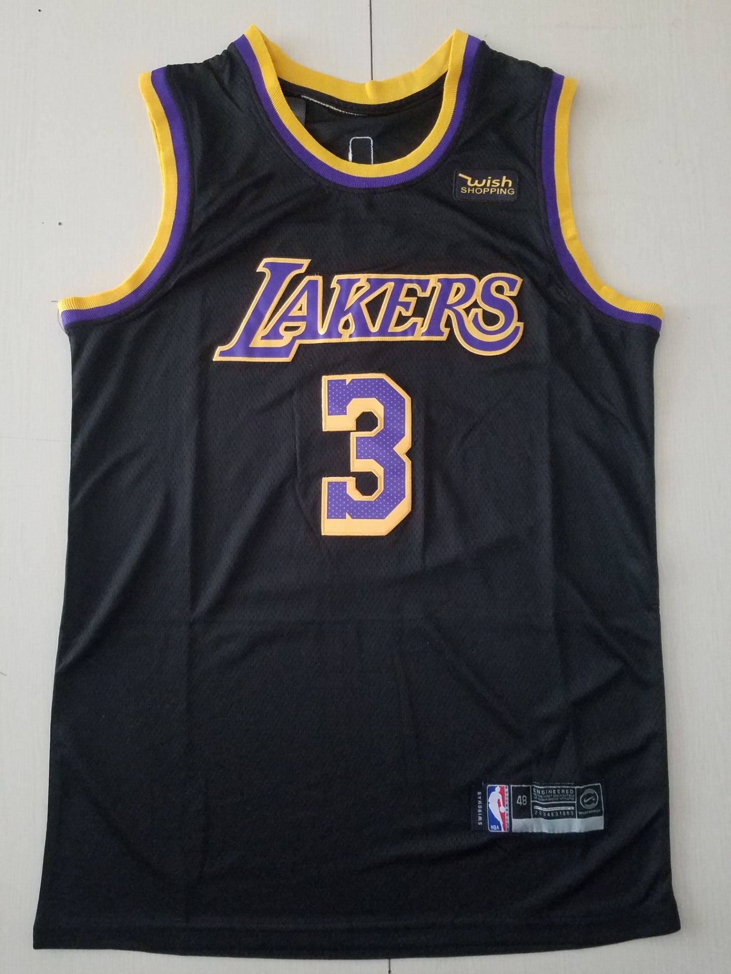 Men's Los Angeles Lakers Anthony Davis Black 2020/21 Swingman Player Jersey