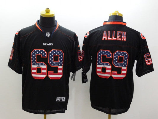 Men's Chicago Bears Jared Allen #69 Black Game Jersey