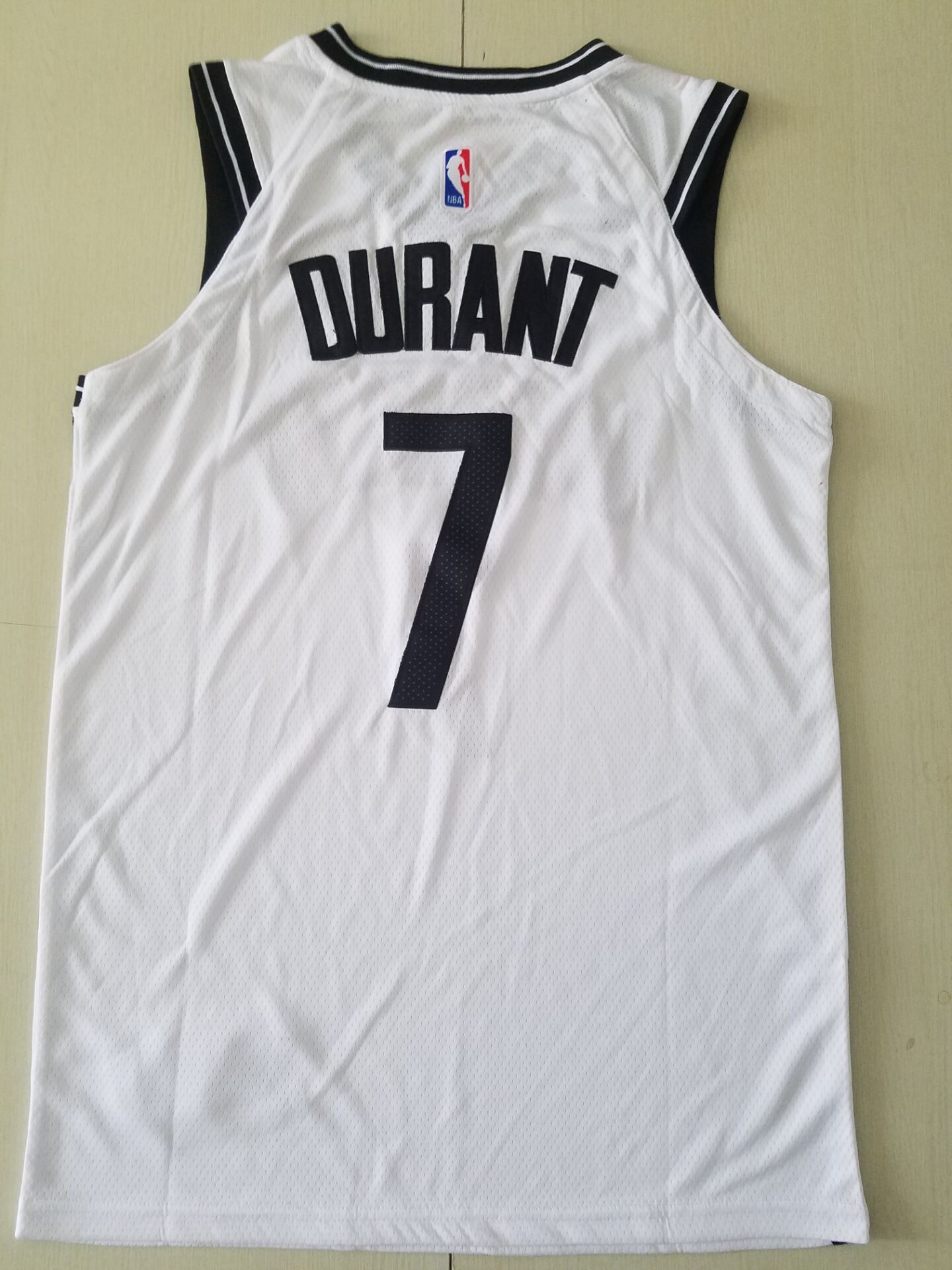 Men's Brooklyn Nets Kevin Durant White 2019 Fast Break Player Movement Jersey