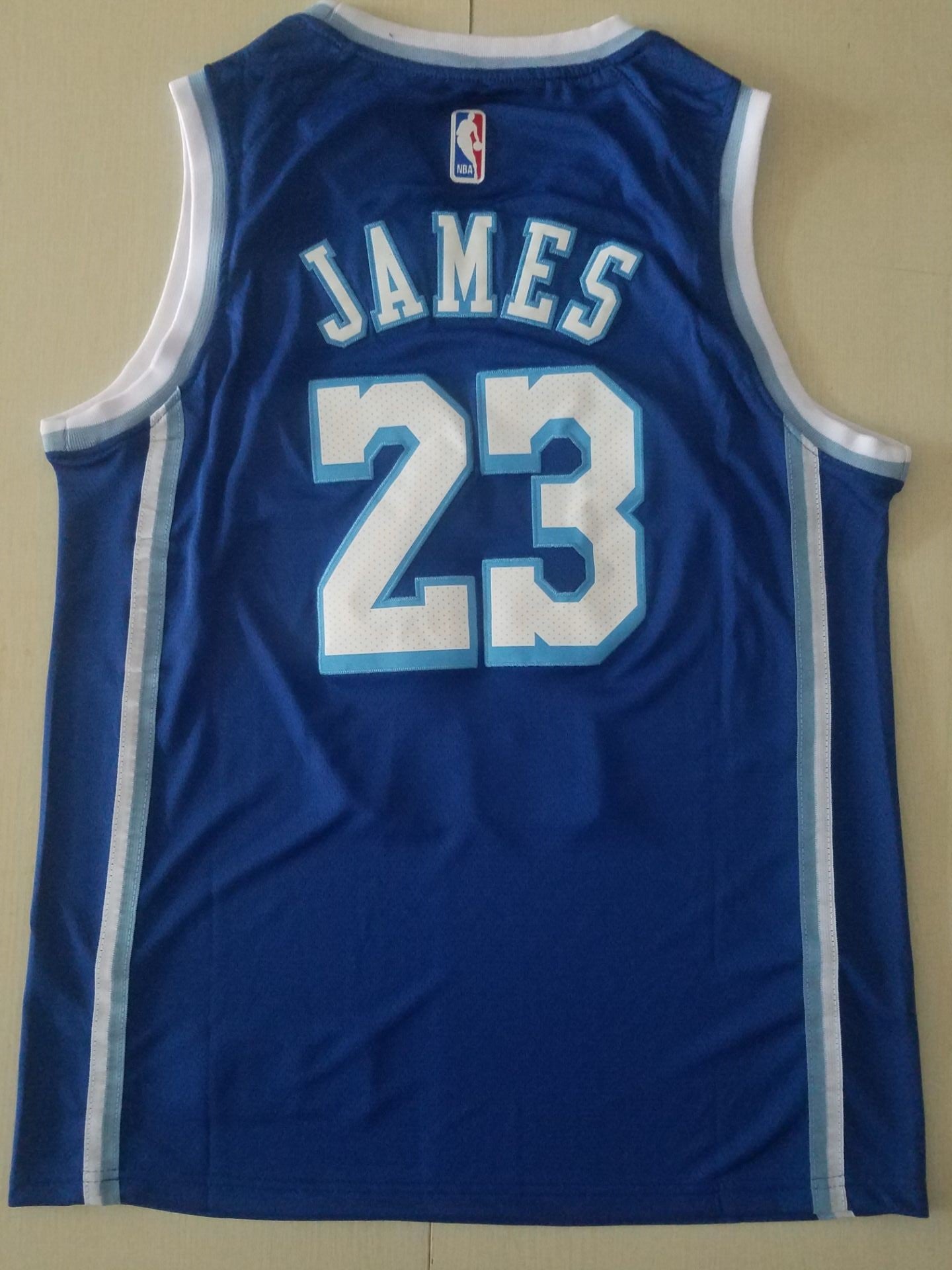 Men's Los Angeles Lakers LeBron James #23 NBA Blue Swingman Jersey