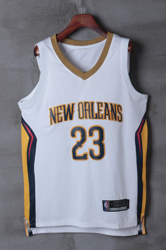 Men's New Orleans Pelicans Anthony Davis #23 NBA White Swingman Player Jersey