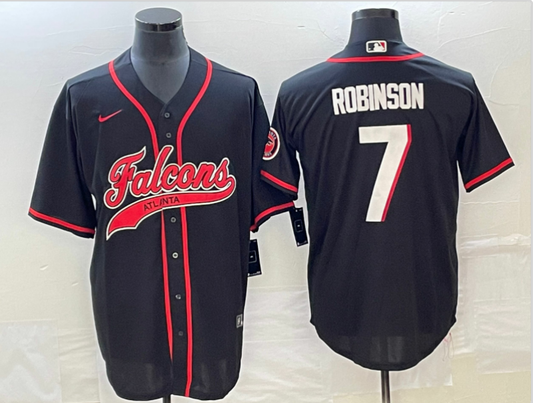 Men's Atlanta Falcons Bijan Robinson #7 Black Game Jersey Joint Edition