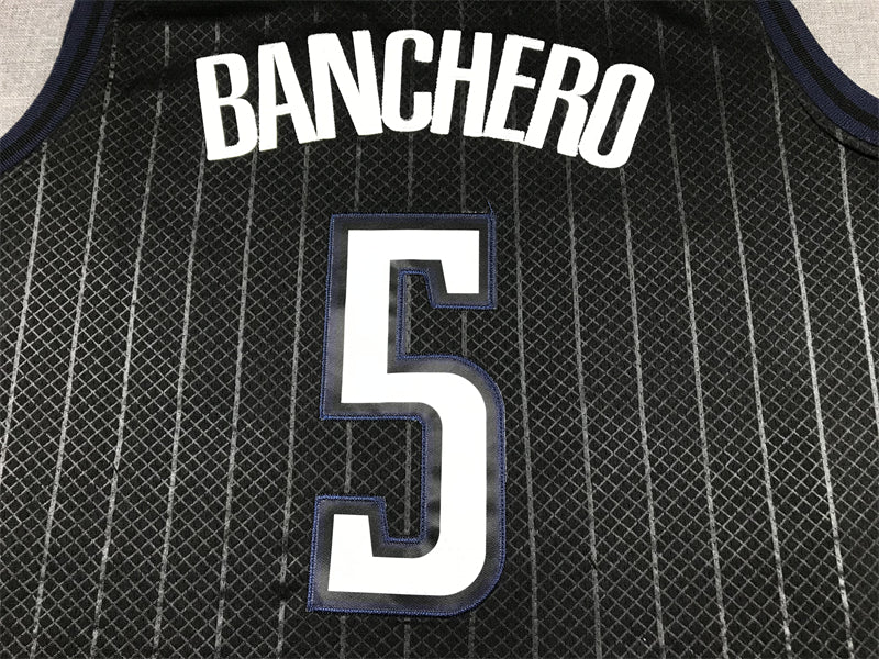 Men's Orlando Magic Paolo Banchero #5 Black 2022/23 Swingman Jersey - City Edition