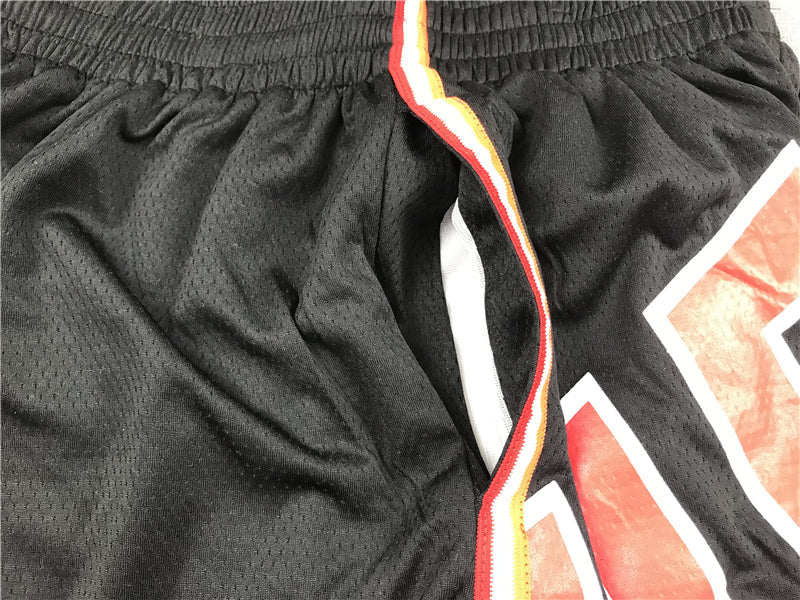 Men's Miami Heat Big Face Black Basketball Shorts