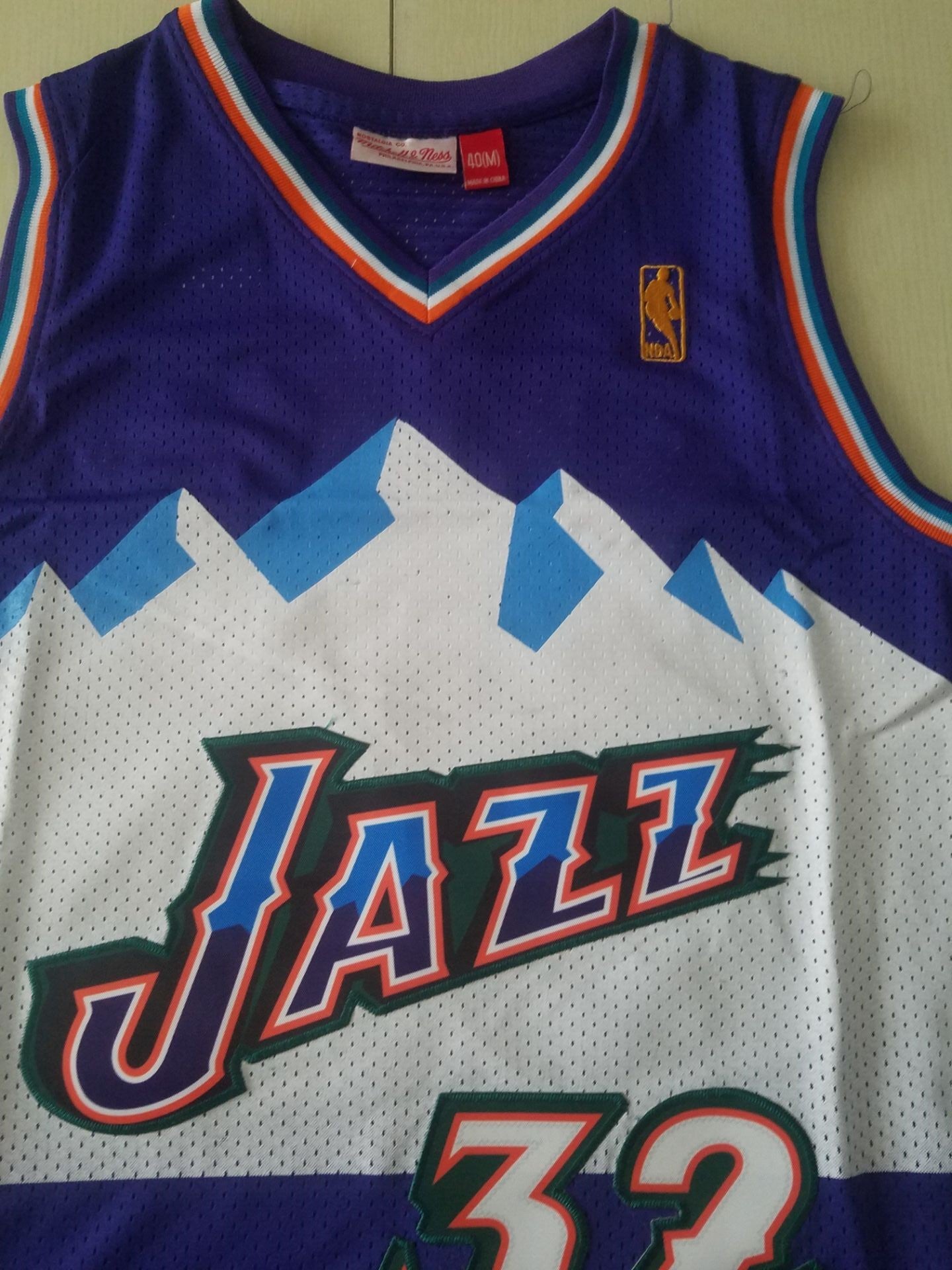 Men's Utah Jazz Karl Malone #32 Purple Hardwood Classics Throwback Team Jersey