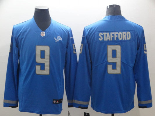 Men's Detroit Lions Matthew Stafford #9 Blue Game Player Jersey