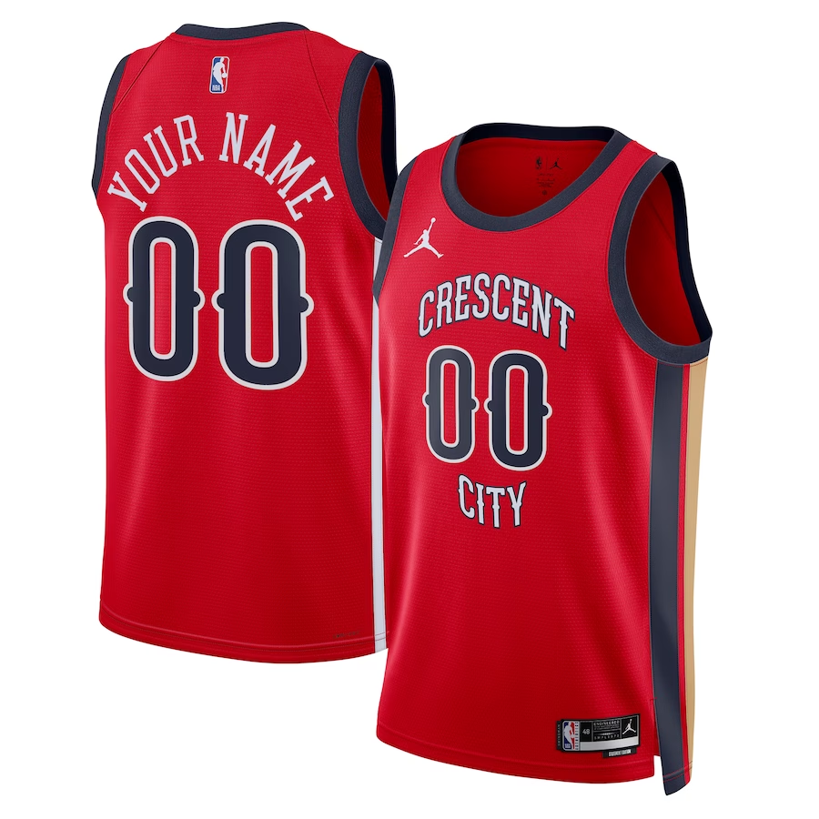 Men's New Orleans Pelicans Red Custom Swingman Jersey