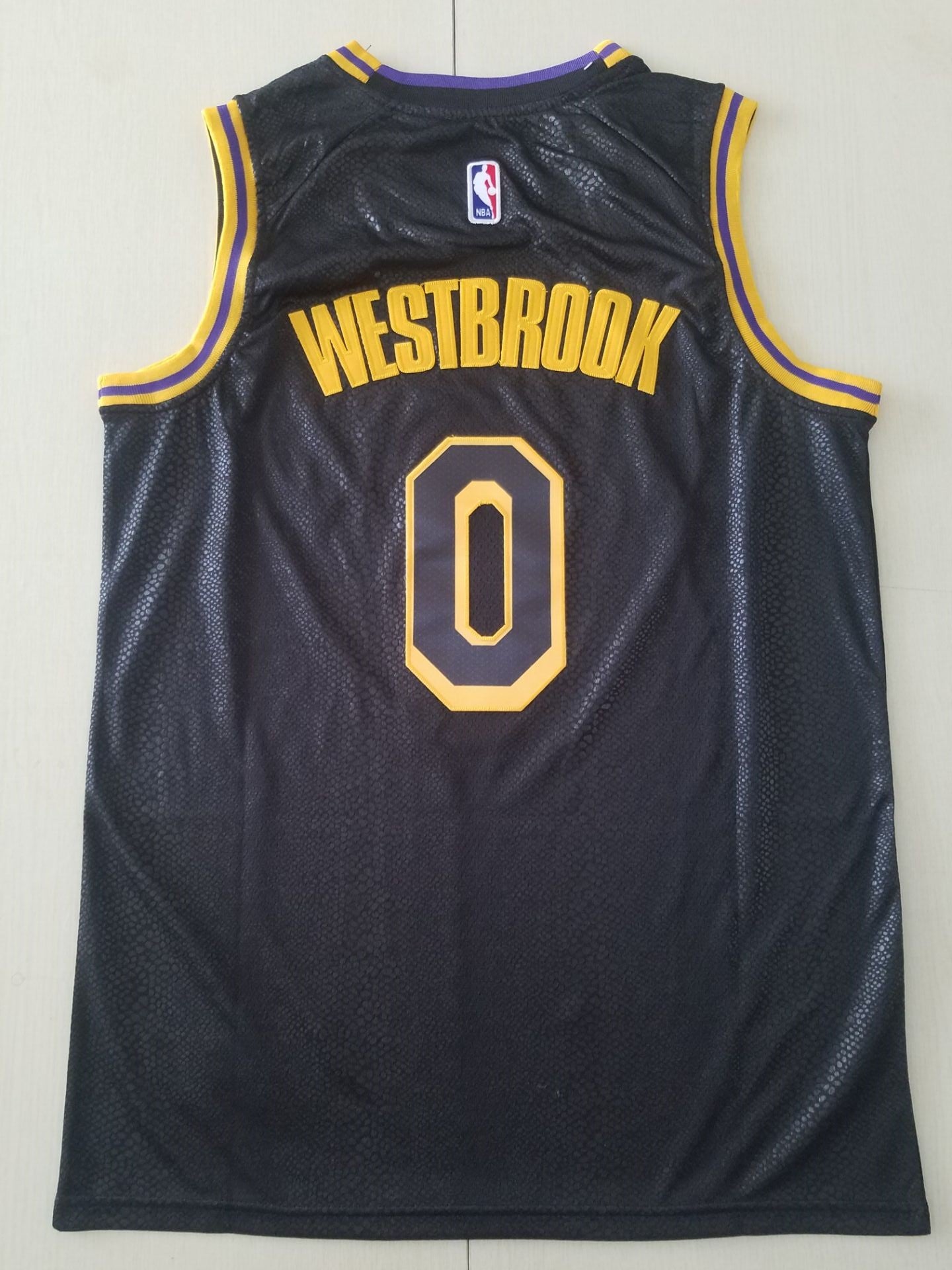 Men's Los Angeles Lakers Russell Westbrook Black City Edition Swingman Jersey