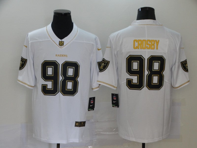 Men's Las Vegas Raiders Maxx Crosby #98 White Game Player Jersey