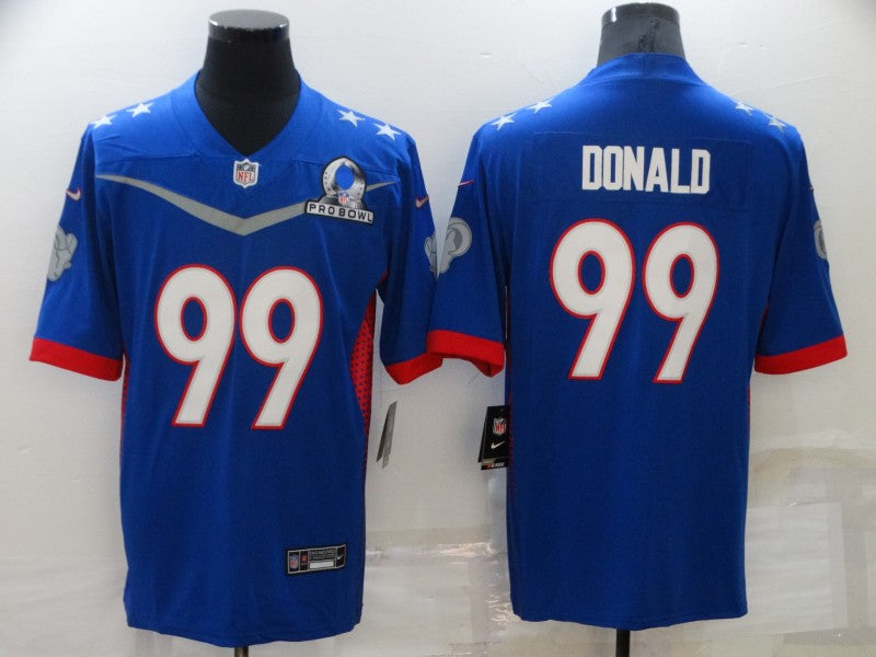 Men's Los Angeles Rams Aaron Donald #99 Blue All Star Game Jersey