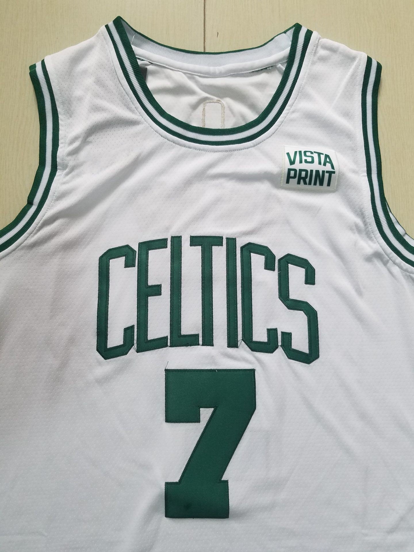 Men's Boston Celtics Jaylen Brown #7 NBA White Replica Jersey