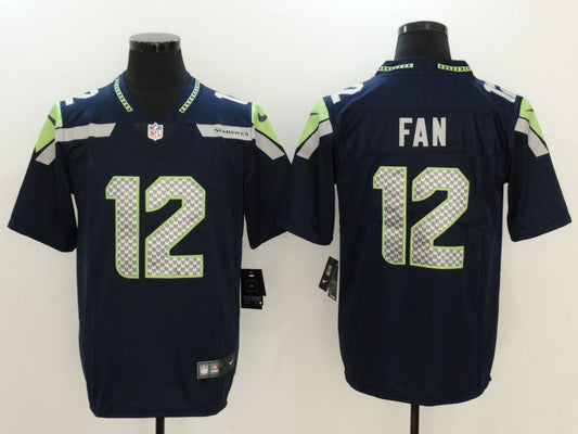 Men's Seattle Seahawks 12th Fan Navy Game Team Jersey