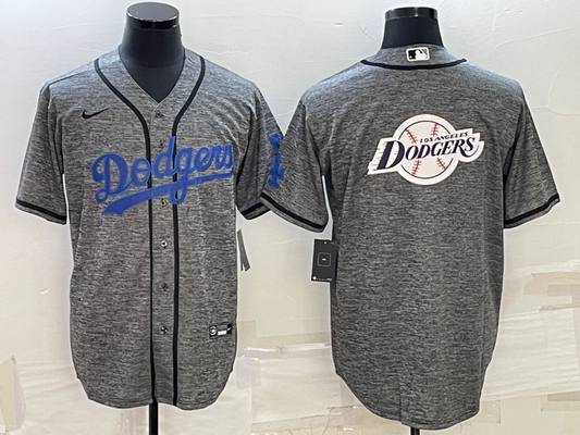 Men's Los Angeles Dodgers Gray Blank Replica Jersey