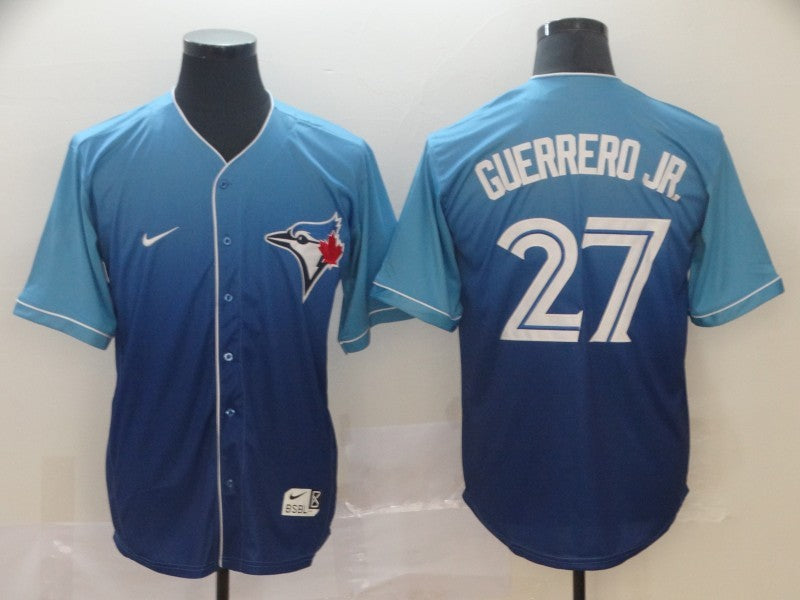 Men's Toronto Blue Jays Vladimir Guerrero Jr. #27 Blue Stitched Jersey