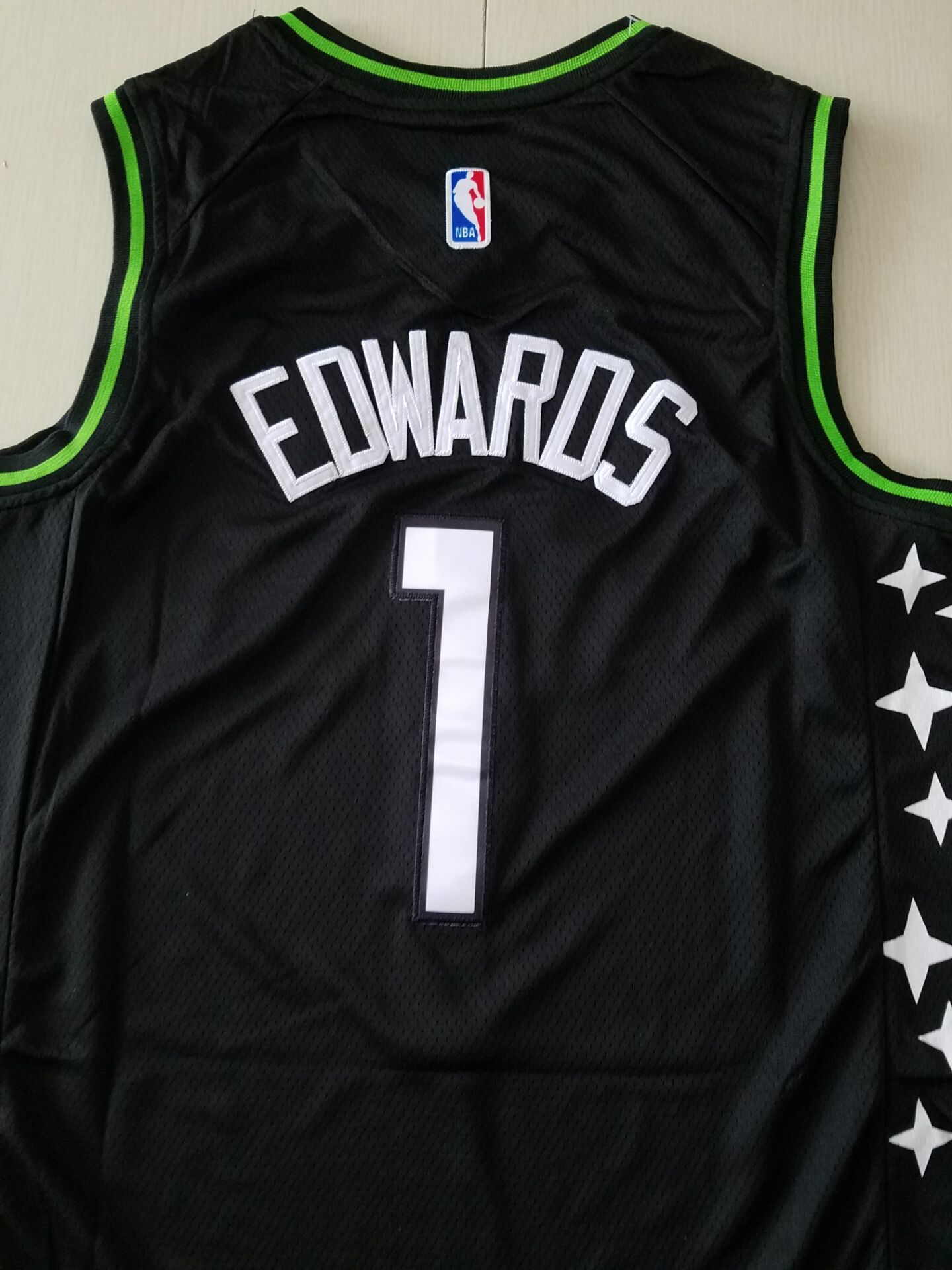 Men's Minnesota Timberwolves Anthony Edwards Black Swingman Jersey City Edition