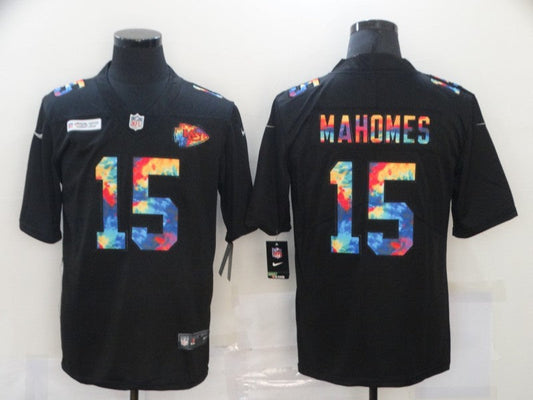 Men's Kansas City Chiefs Patrick Mahomes #15 Black Player Game Jersey