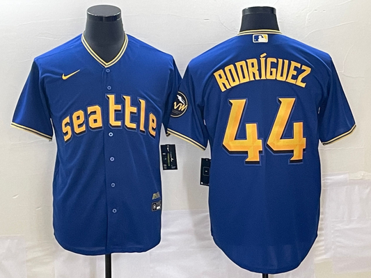 Men's Seattle Mariners Julio Rodriguez #44 Royal 2023 City Connect Replica Jersey