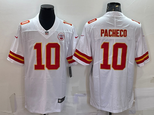 Men's Kansas City Chiefs Isiah Pacheco #10 White Game Jersey