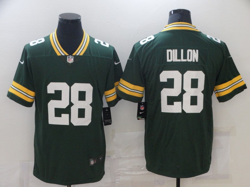 Men's Green Bay Packers AJ Dillon #28 Green Game Jersey