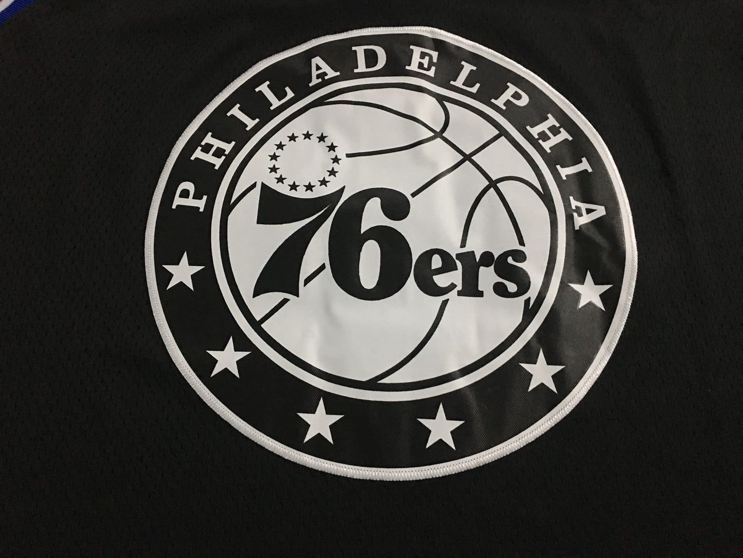 Men's Philadelphia 76ers Joel Embiid #21 NBA Black Replica Jersey