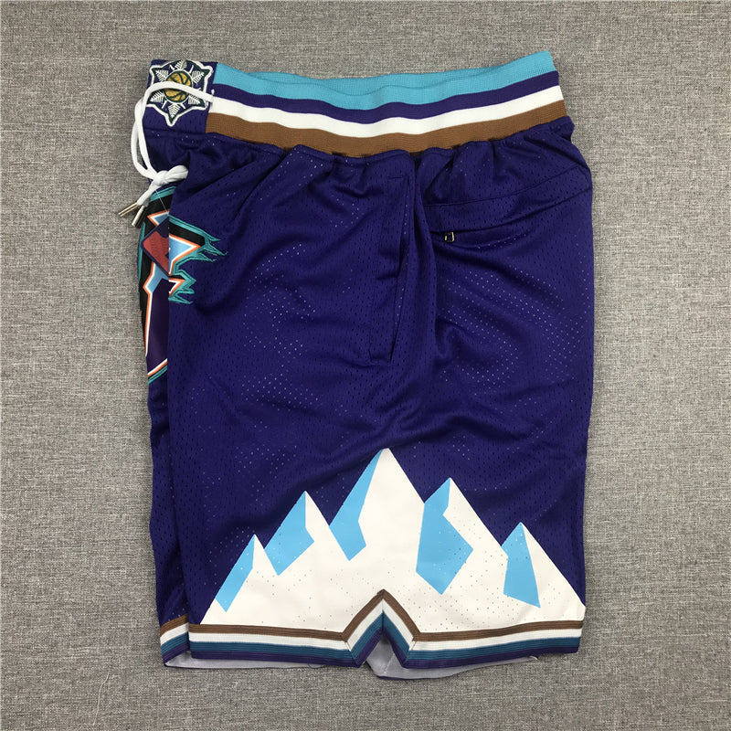 Men's Utah Jazz Purple 1996-97 Hardwood Classics Basketball Shorts