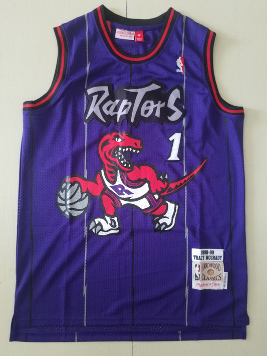 Men's Toronto Raptors Tracy McGrady Purple 1998-99 Hardwood Classics Swingman Jersey