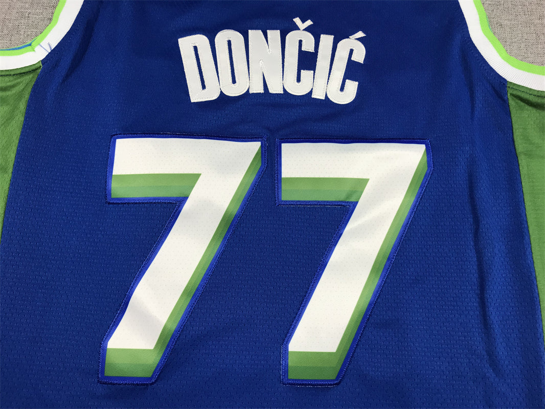 Men's Dallas Mavericks Luka Doncic #77 Blue 2022/23 Swingman Jersey - City Edition