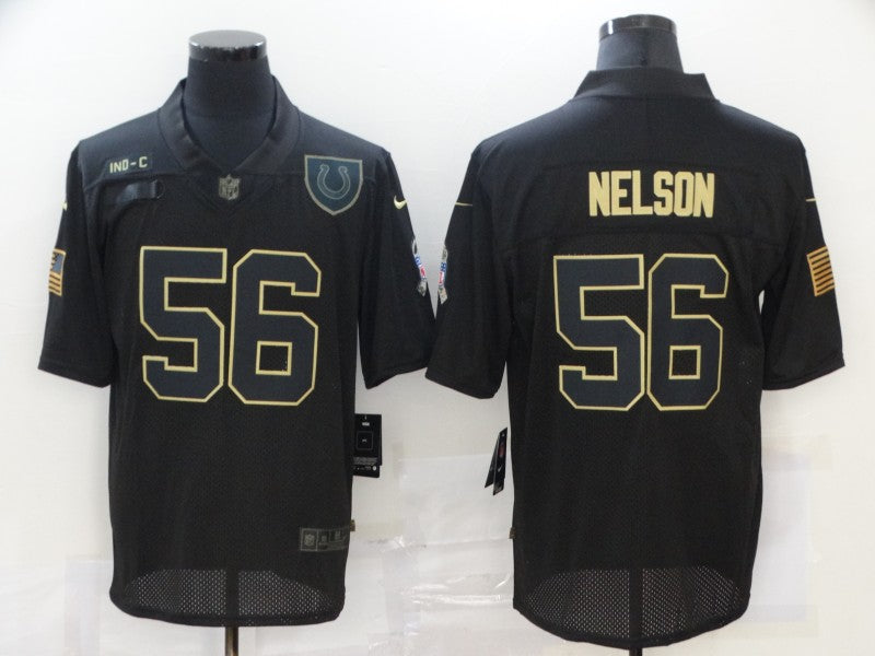 Men's Indianapolis Colts Quenton Nelson #56 Black Game Jersey