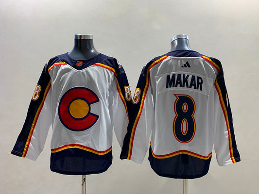 Men's Colorado Avalanche Cale Makar #8 White Breakaway Player Jersey