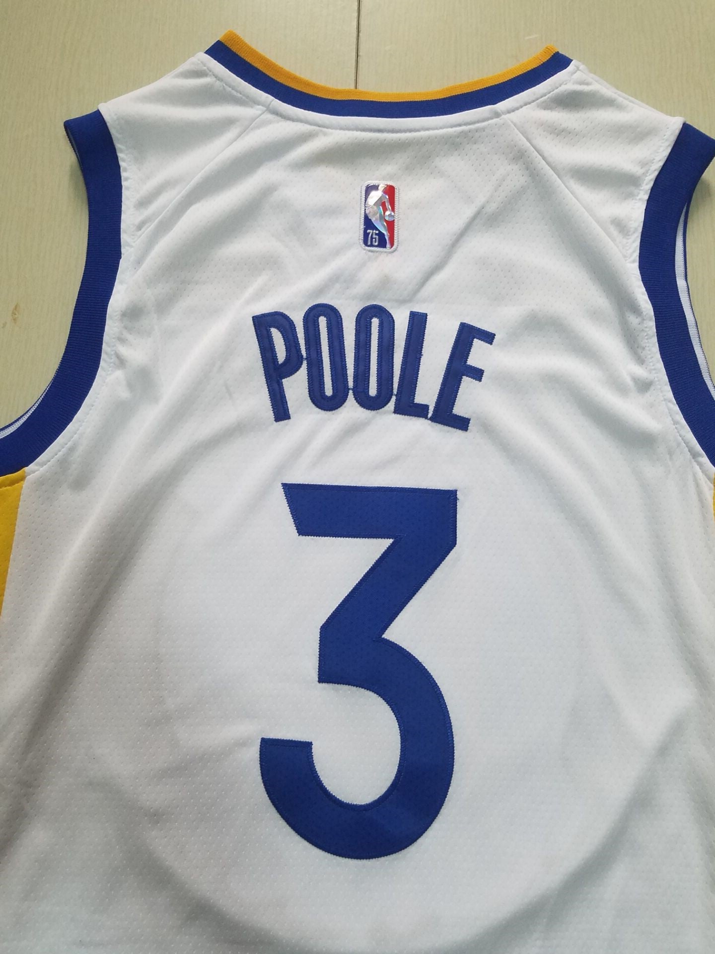 Men's Golden State Warriors Jordan Poole White Fast Break Replica Player Jersey