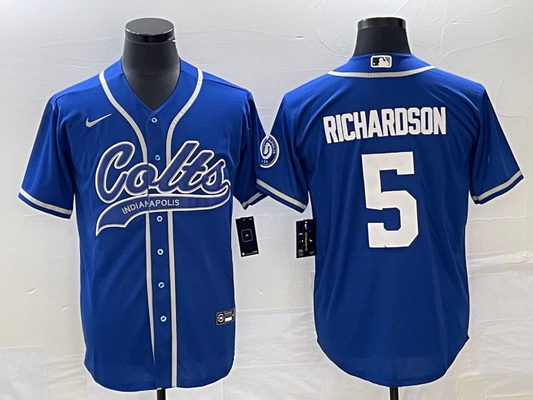 Men's Indianapolis Colts Anthony Richardson #5 Royal Game Jersey Joint Edition