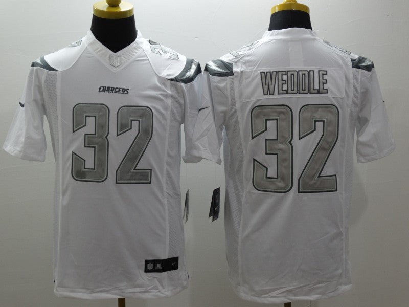 Men's Los Angeles Chargers Eric Weddle #32 White Game Jersey