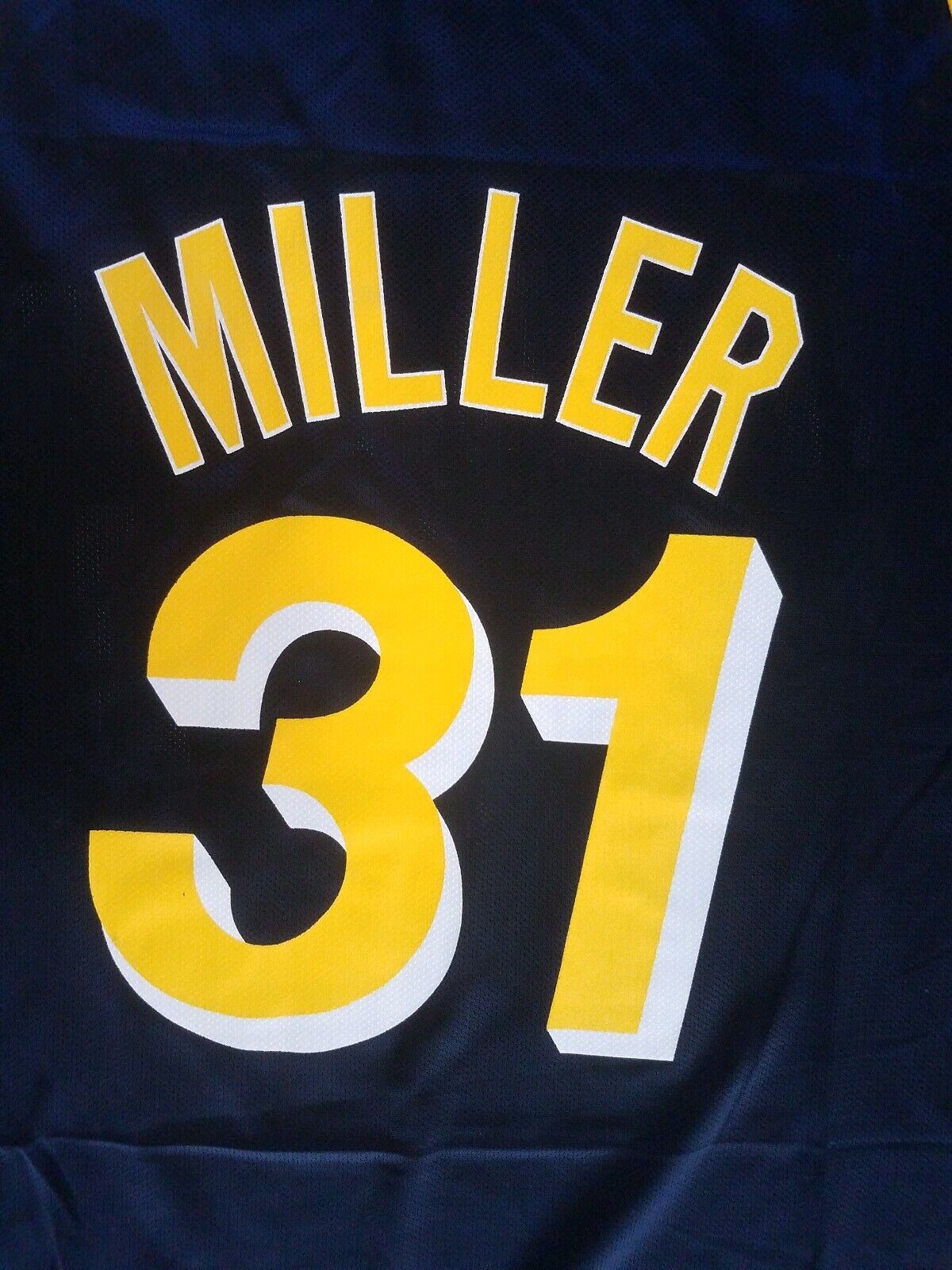 Men's Indiana Pacers Reggie Miller #31 Navy Swingman Jersey