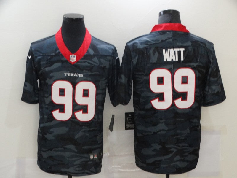 Men's Houston Texans J.J. Watt #99 Gray Camouflage Game Jersey