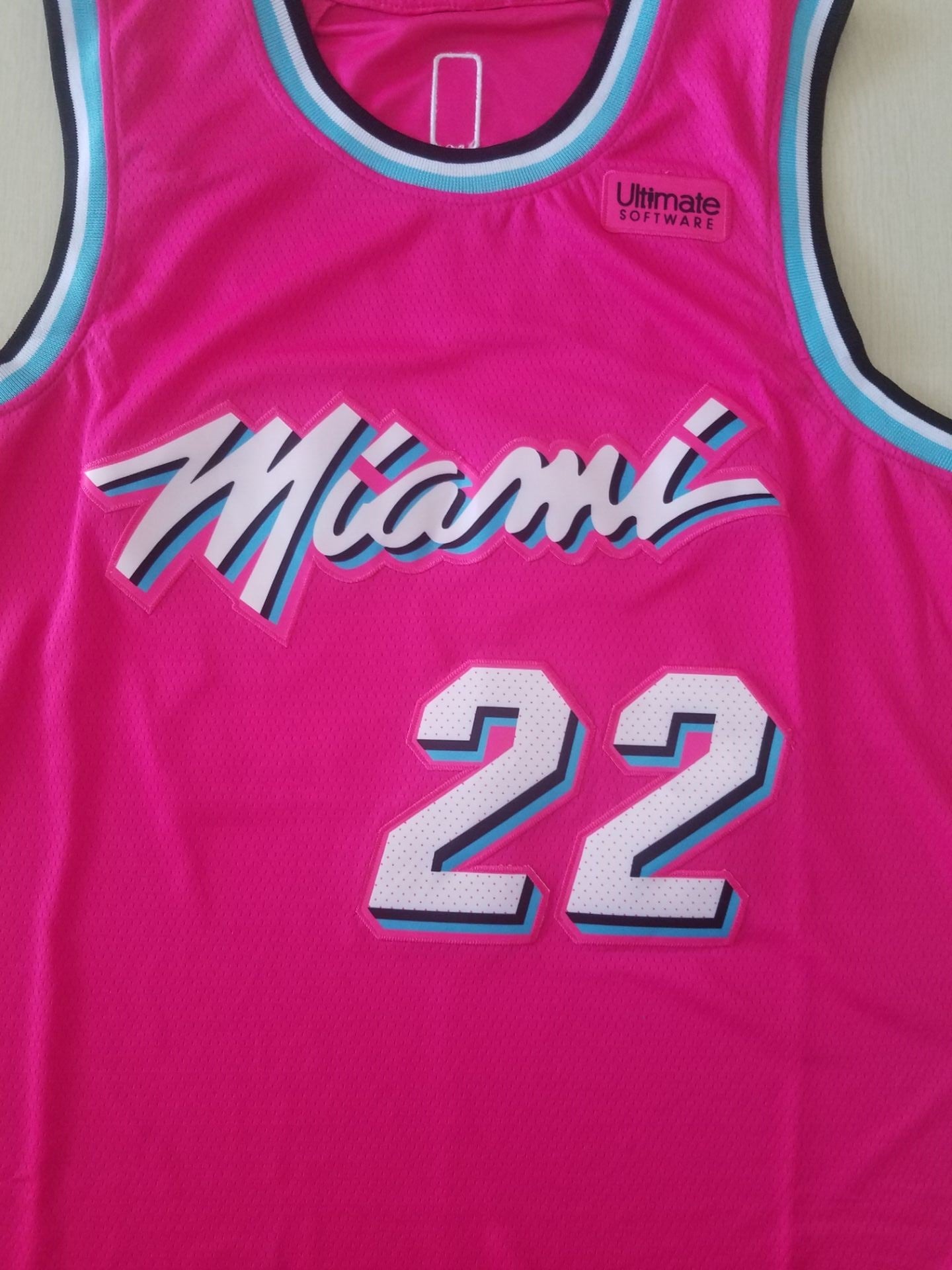 Men's Miami Heat Jimmy Butler #22 NBA Pink Swingman Jersey