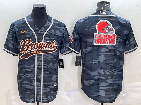 Men's Cleveland Browns Grey Camouflage Game Jersey