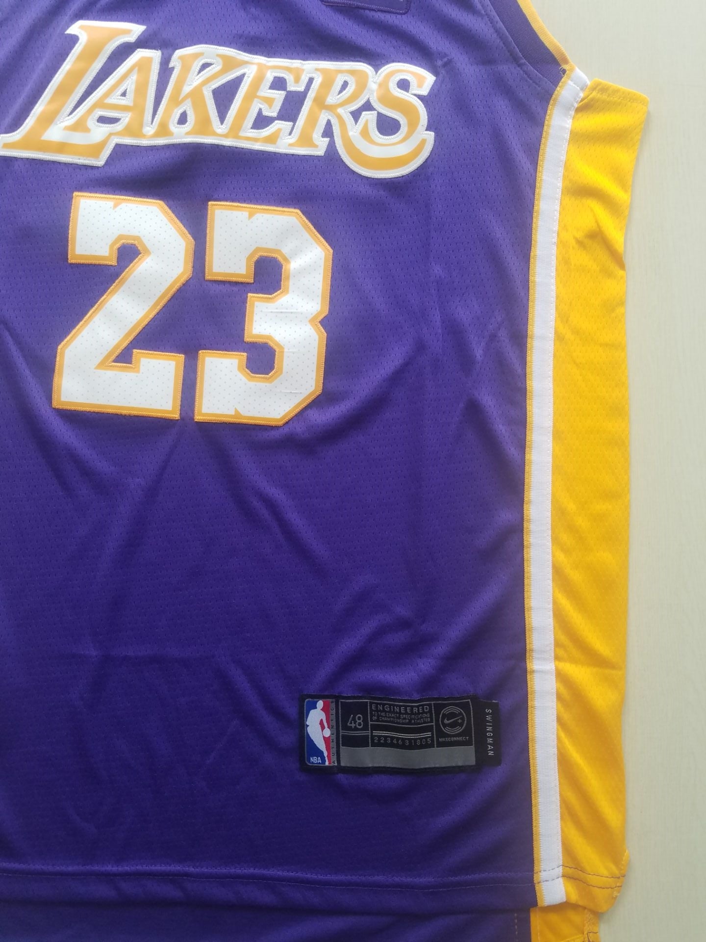 Men's Los Angeles Lakers LeBron James NBA #23 Purple Swingman Jersey - City Edition