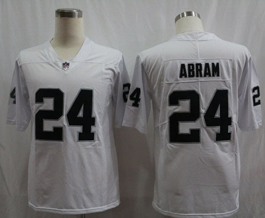 Men's Las Vegas Raiders Jonathan Abram #24 White Game Player Jersey