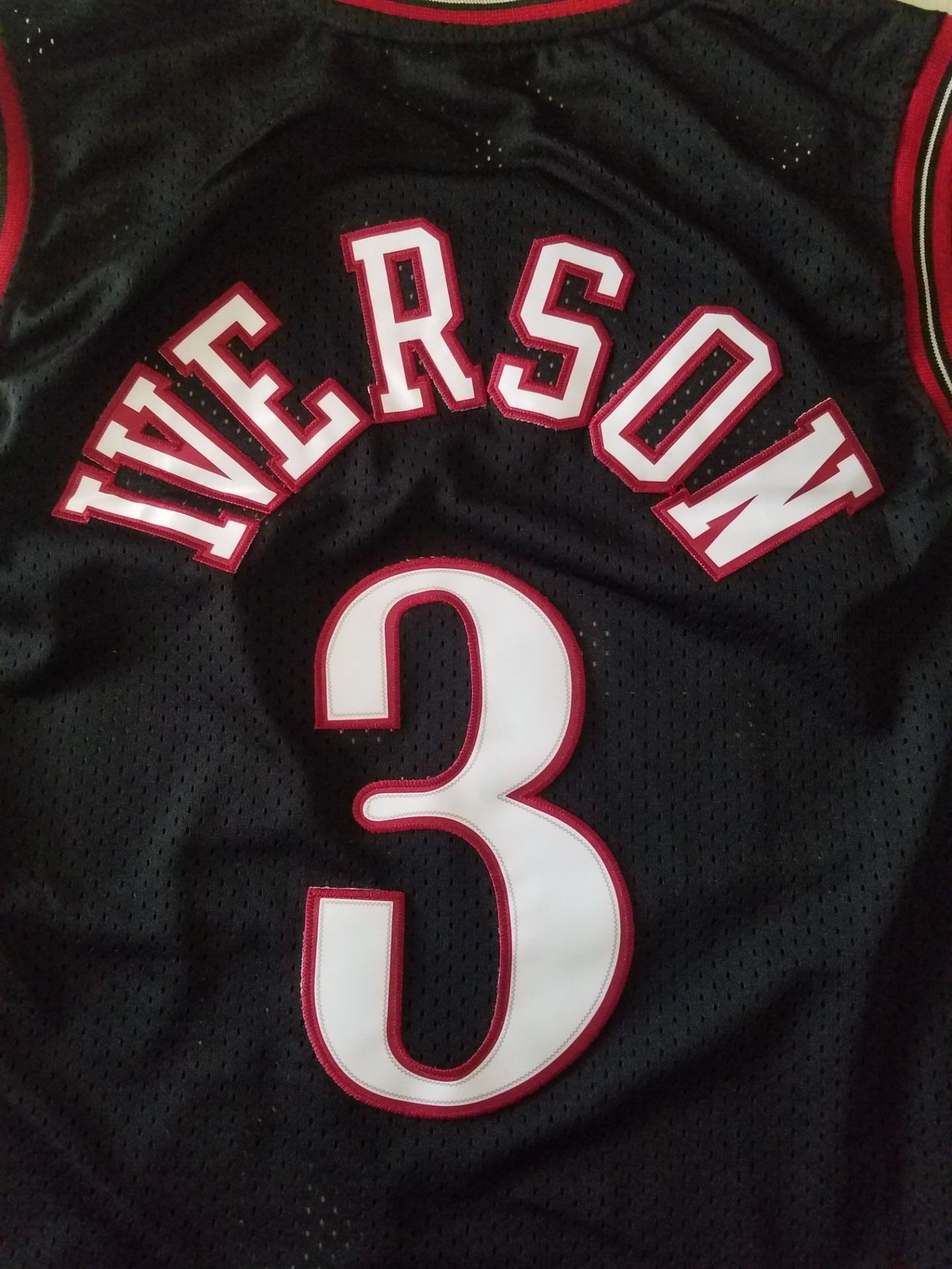 Allen Iverson #3 Philadelphia 76ers Black Throwback Swingman Jersey Full Size