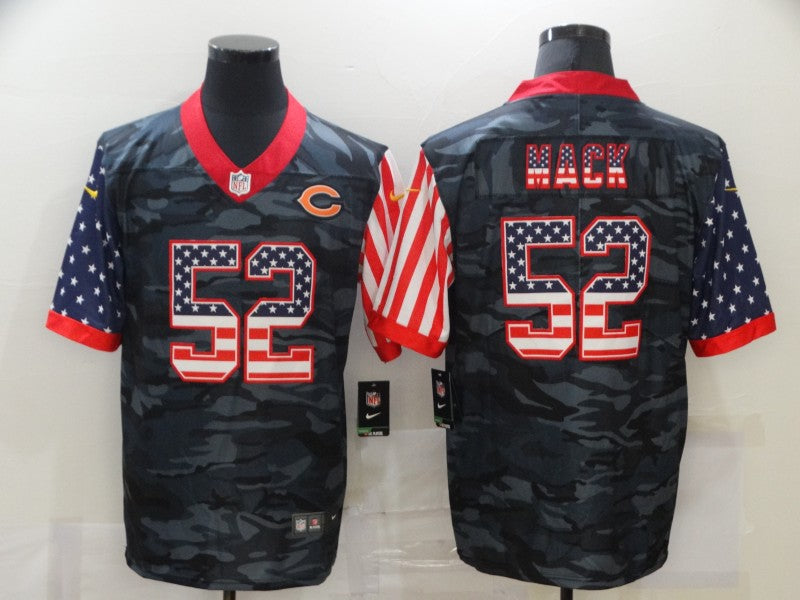 Men's Chicago Bears Khalil Mack #52 Gray Camouflage Game Player Jersey