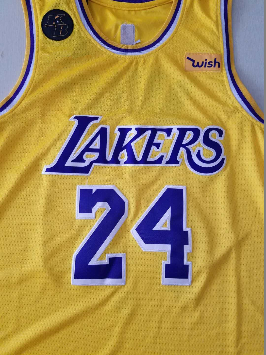 Kobe Bryant Los Angeles Lakers #24 NBA Classics Retro Jersey - Yellow