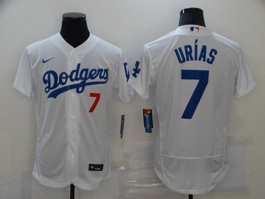 Men's Los Angeles Dodgers Julio Urias #7 White Replica Player Jersey